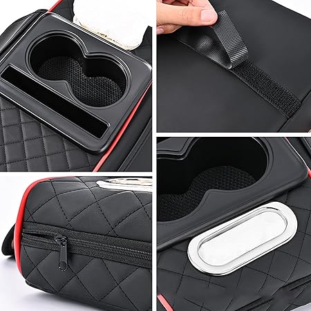 Multifunctional car armrest cushion - BLACK